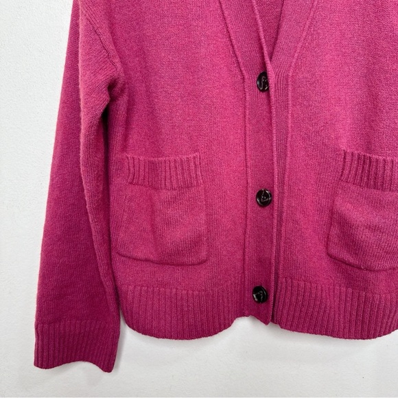 RAILS Womens Smal Cashmere Wool Button Lindi Magenta Cardigan - Picture 9 of 16